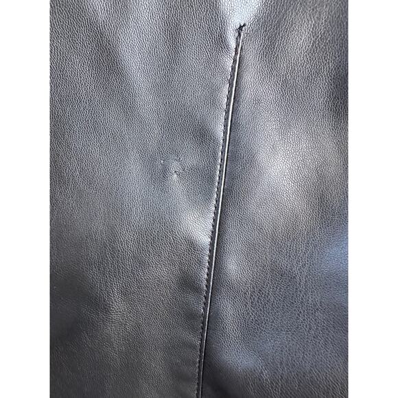 7 FOR ALL MANKIND Women's Black Faux Leather Jacket - Picture 8 of 8